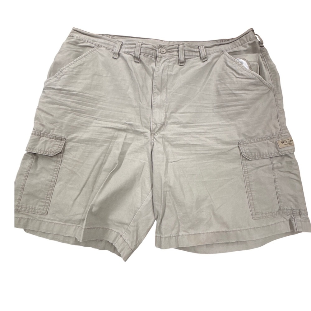 Wrangler Mens Cargo Shorts Khaki Tan 100% Cotton Size 44 NW912KD